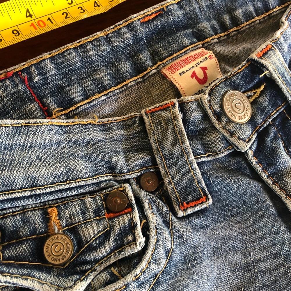 Y2K True Religion super low rise flares